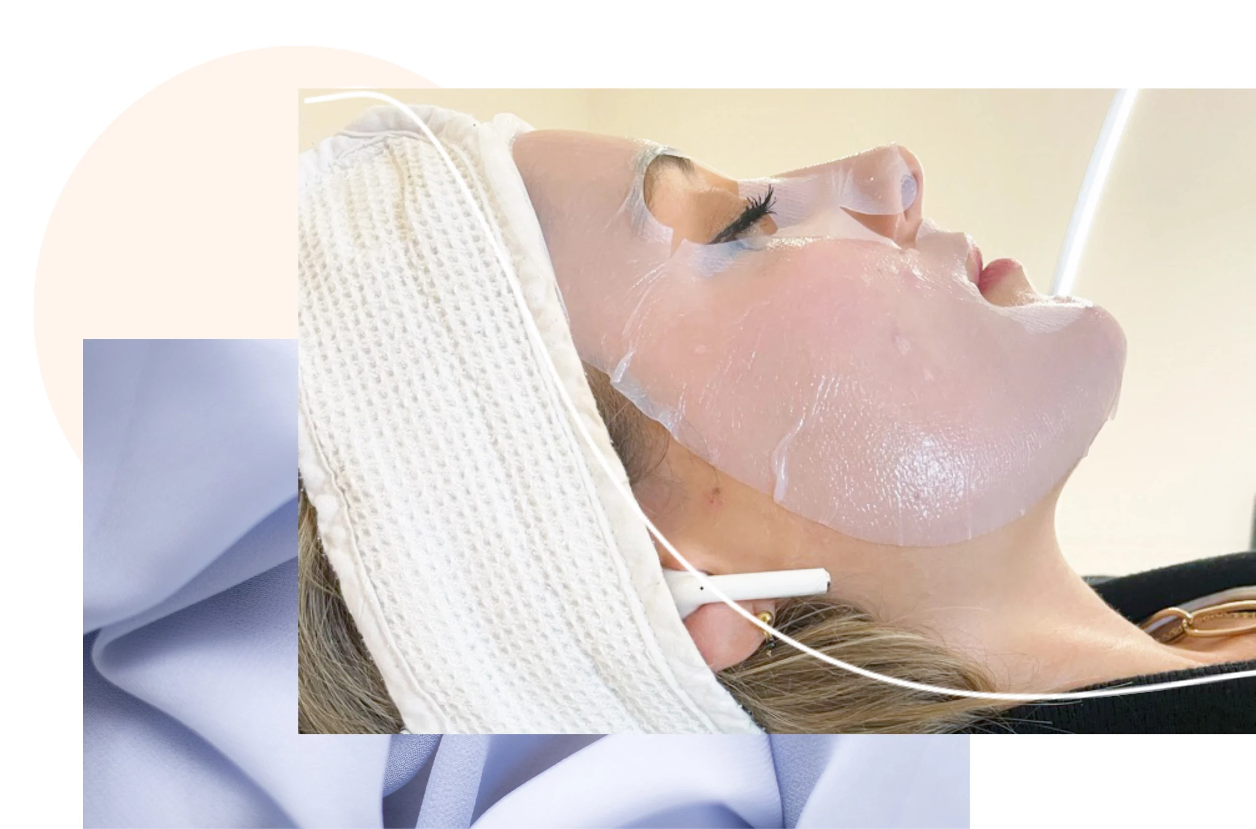 Fille en train de faire un traitement sophro soin revitalisant