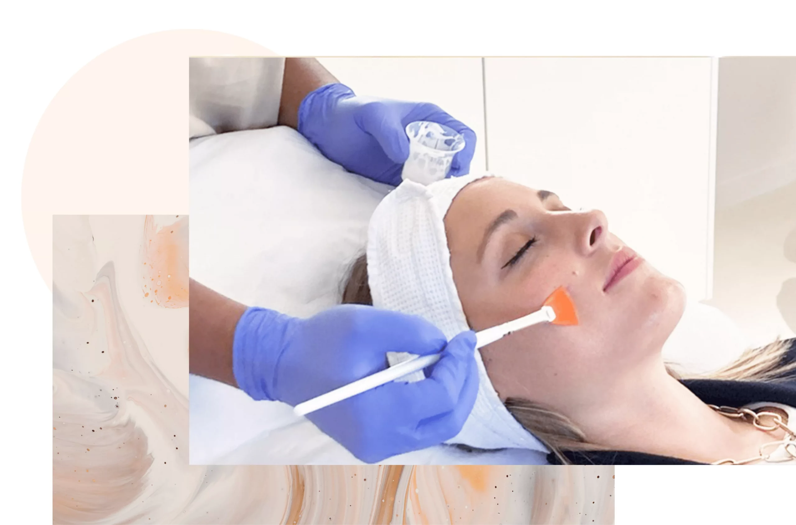 Fille en train de faire un traitement sophro soin éclatant