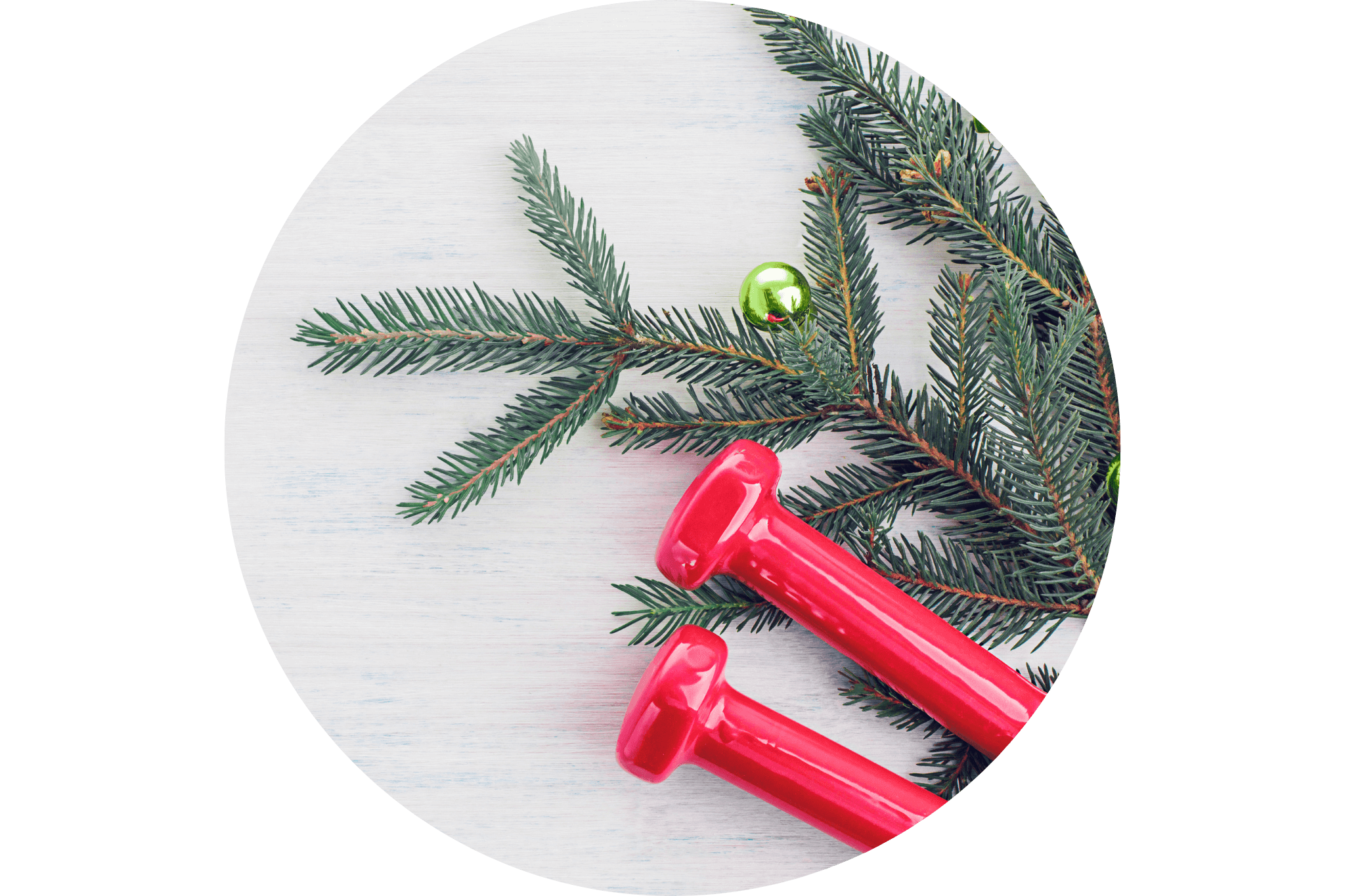 haltères au pied du sapin