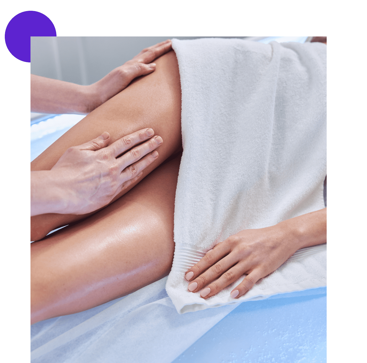 séance de drainage lymphatique sur les jambes