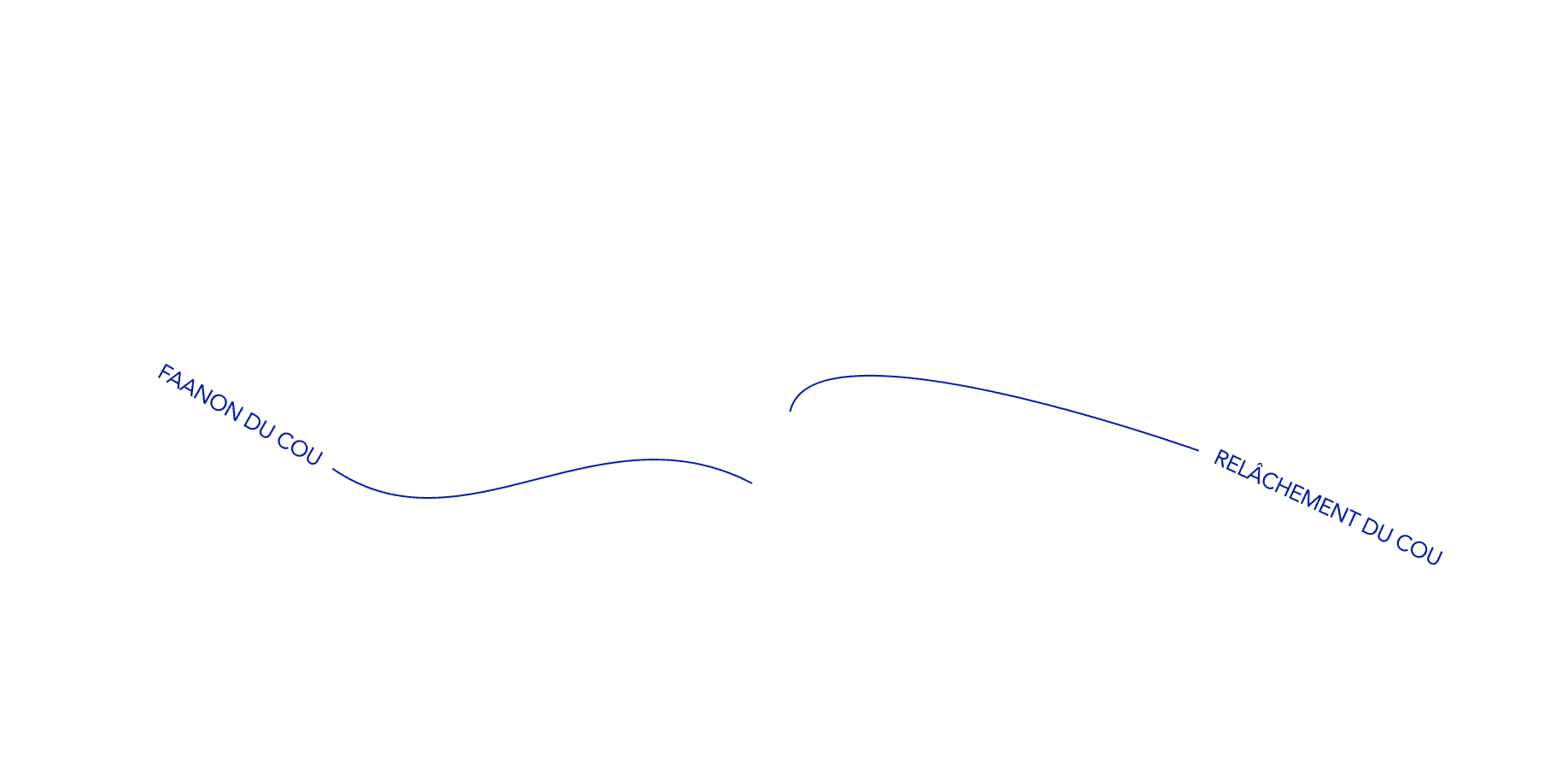 tracés pour montrer les imperfections du cou
