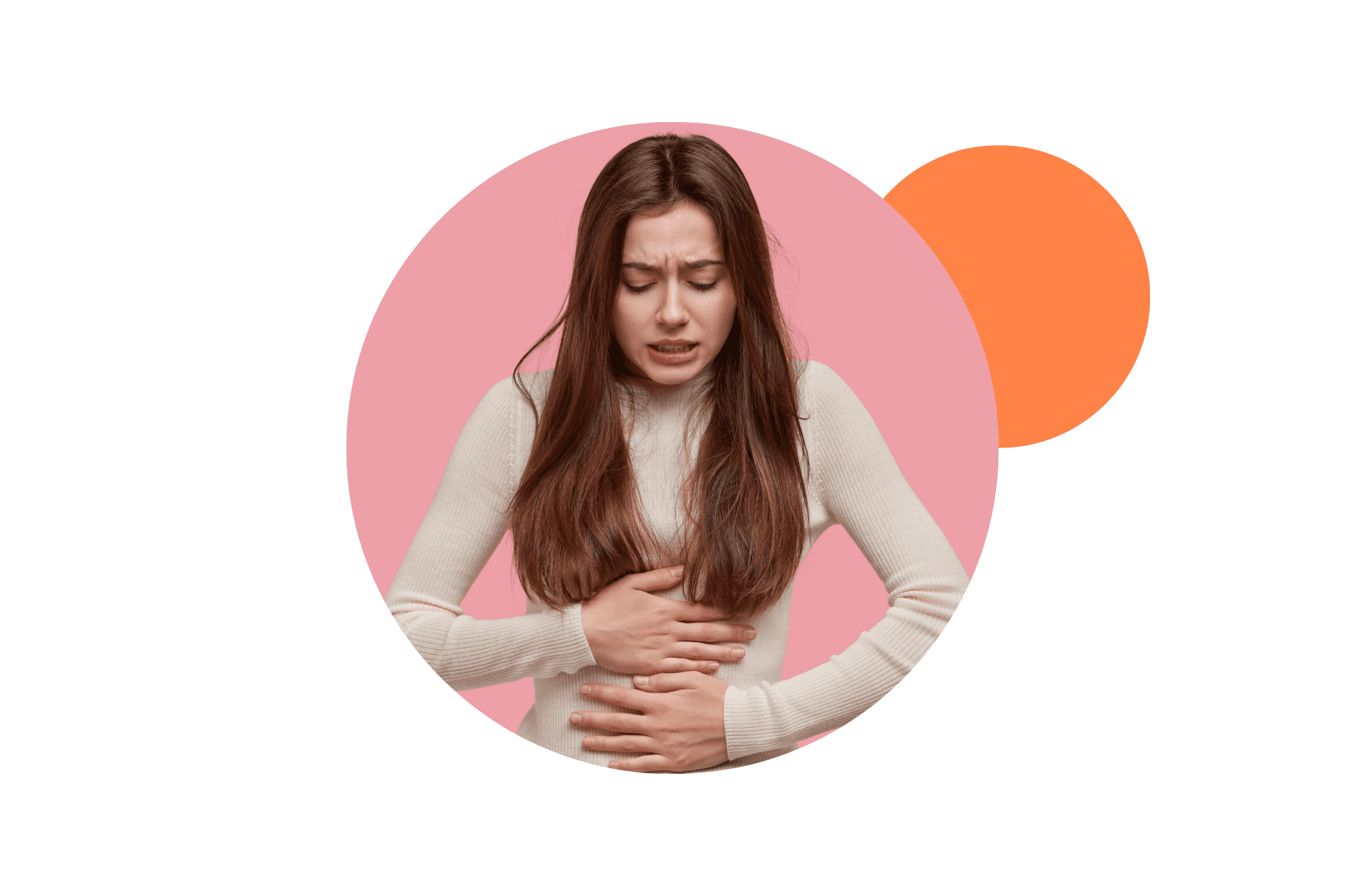 une femme qui se tord de douleur