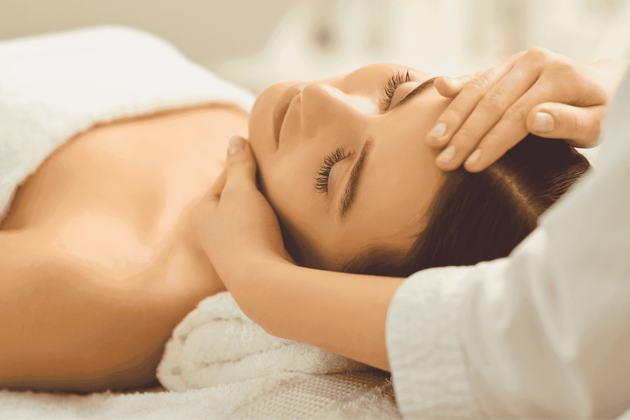 séance de drainage de la tête et du cou