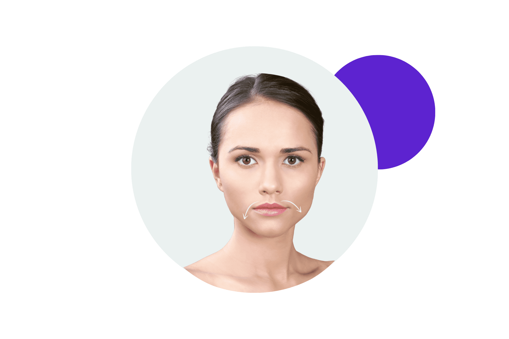 mouvement du massage pour atténuer le double menton