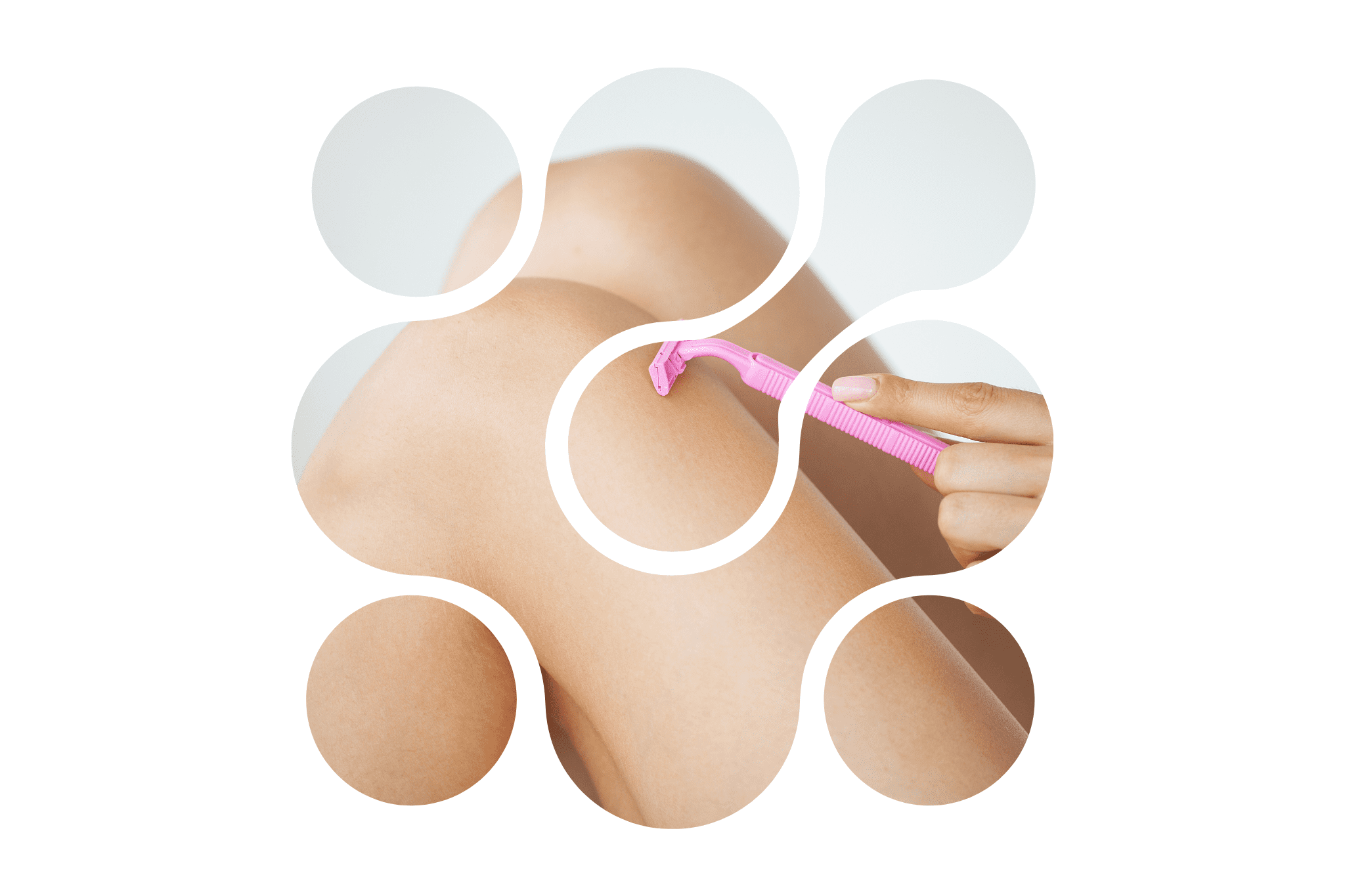 une femme qui est atteinte de pilosité excessive sur les jambes