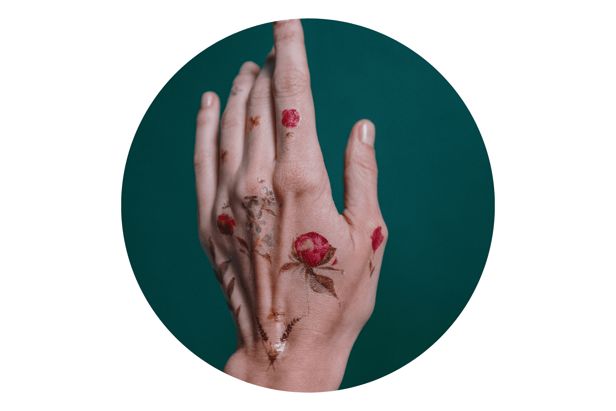 tatouage de roses rouge