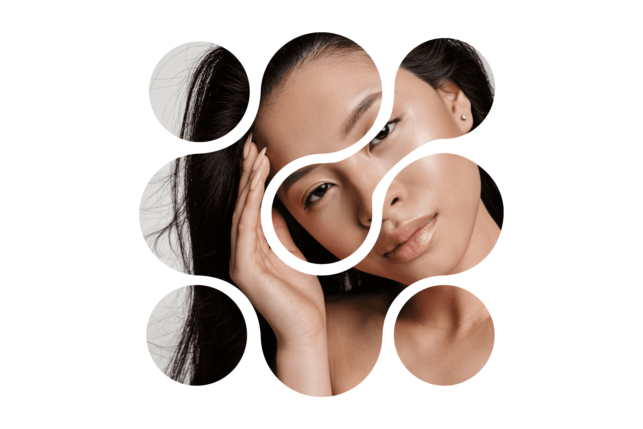 picto d'un visage d'une femme illuminé